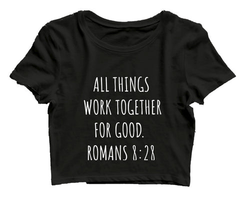 All things work together 8:28 Web Series Christianity,Manifest Womens Crop Tops